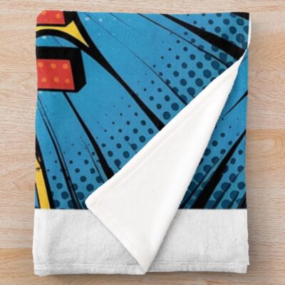 Alternative view of Be A Hero Even A Little One Cartoon Tee Throw Blanket